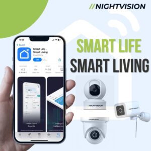Night Vision CCTV Camera Monitoring Software Concept.