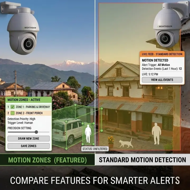 Motion Zones vs. Motion Detection